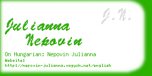 julianna nepovin business card